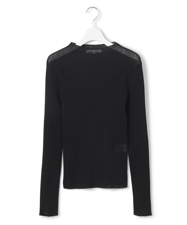 23区 S 【GOLD LABEL】コットンリネンシアー ニット ブラック系