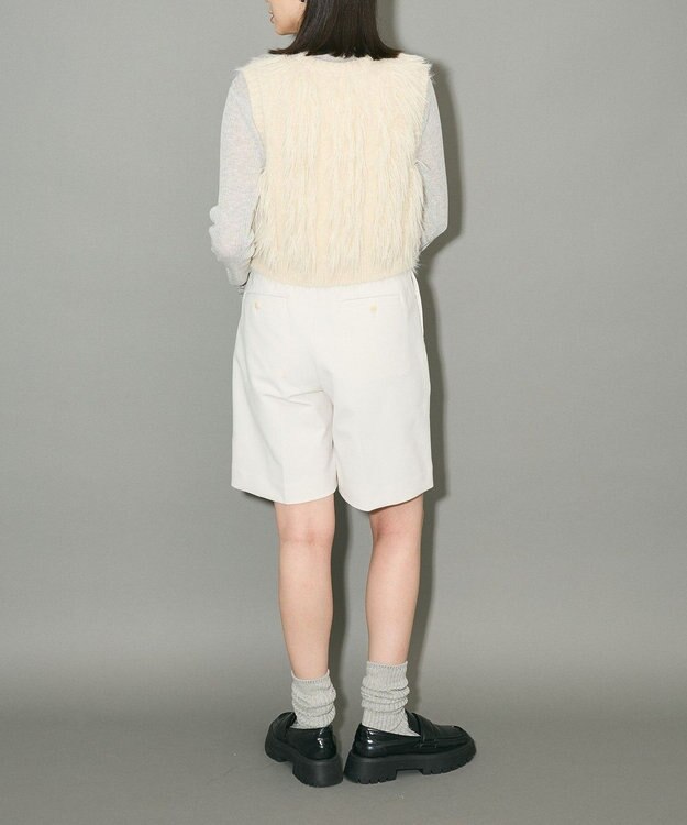 Green Parks フェザーニットベスト Off White