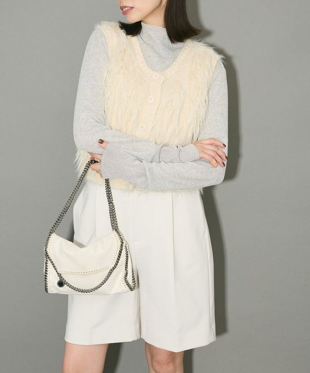 Green Parks フェザーニットベスト Off White