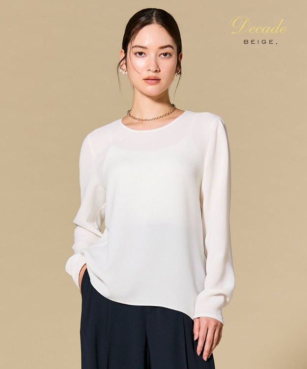 BEIGE， SHELBY / ロングスリーブブラウス White