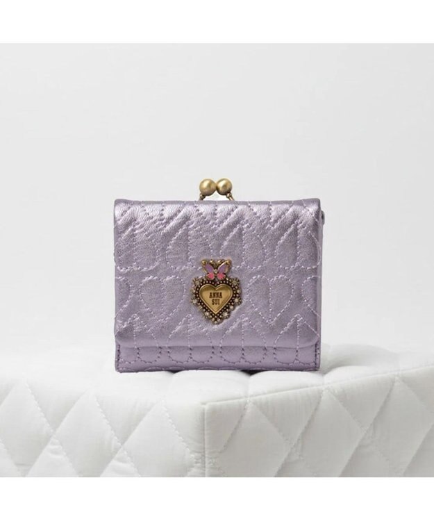 ANNA SUI ドリーミー 口金二つ折り財布 パープル