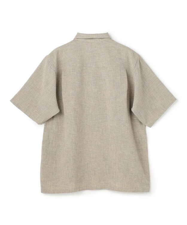 UNFILO MENS リネンライク シャツ グレー