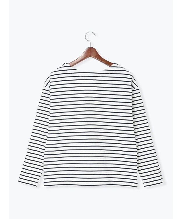 Te chichi ショルダー釦ボーダーカットソー ネイビー