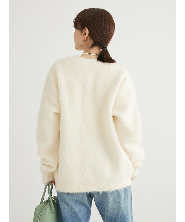 Green Parks ■ＡＪＵＧＡ．×ＧＰ　シャギーニットカーディガン Off White