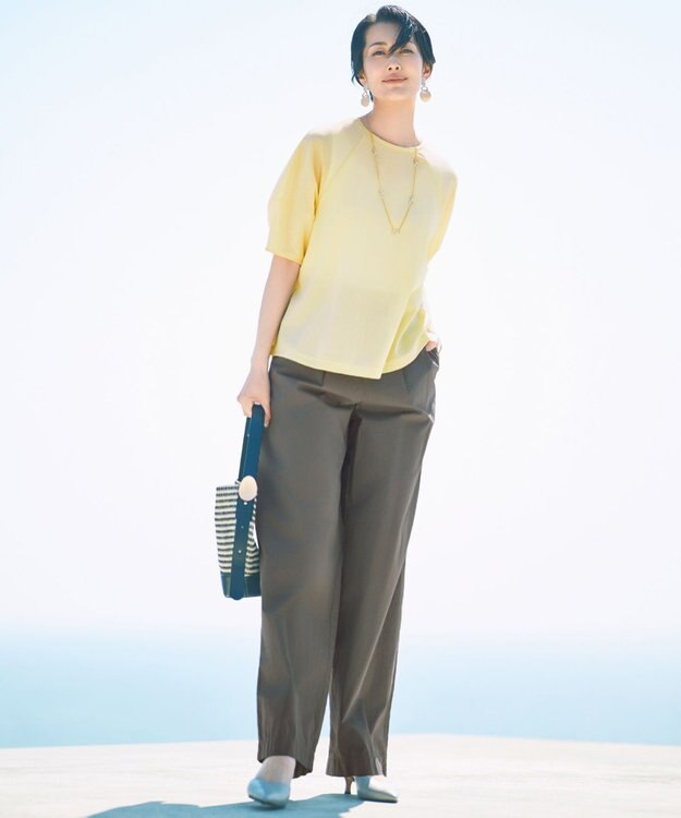 自由区 【カタログ掲載・洗える】オルダージュタイプライター パンツ ダークオリーブ