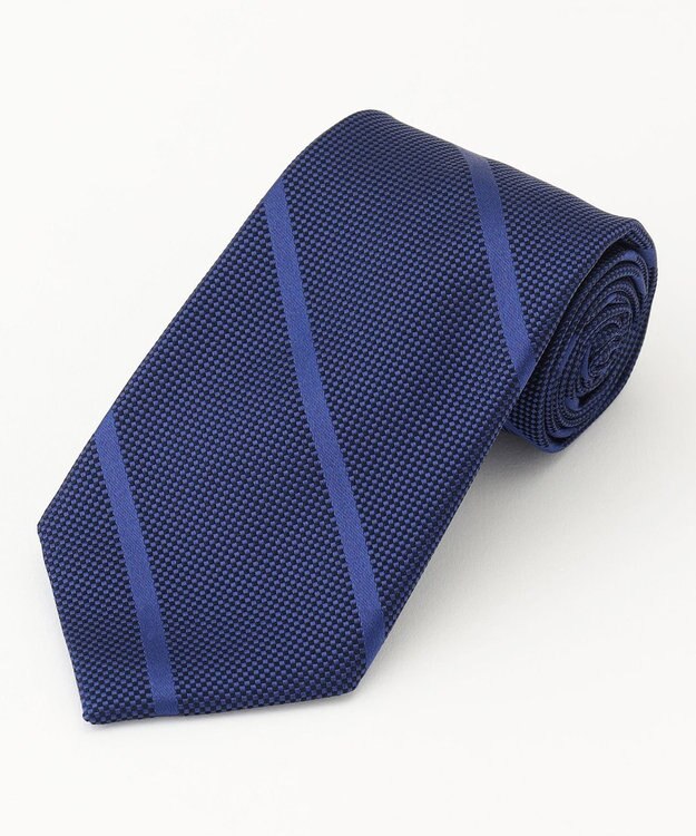 J.PRESS MEN ジオメトリック ストライプネクタイ ネイビー系1