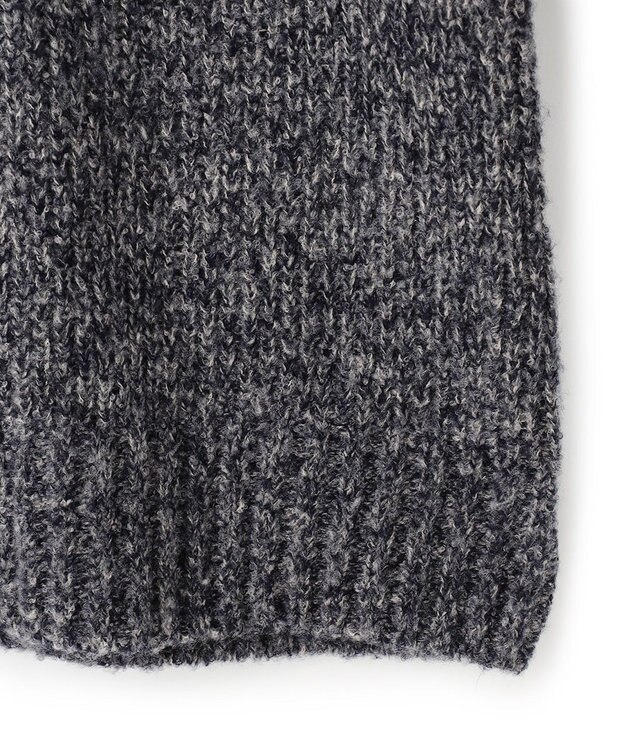 JOSEPH HOMME エクストラファインブークレ　タートルネックニット ネイビー系