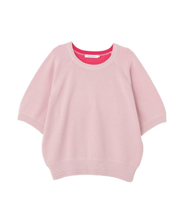 AMERICAN HOLIC バイカラースウェットライクニット Pink