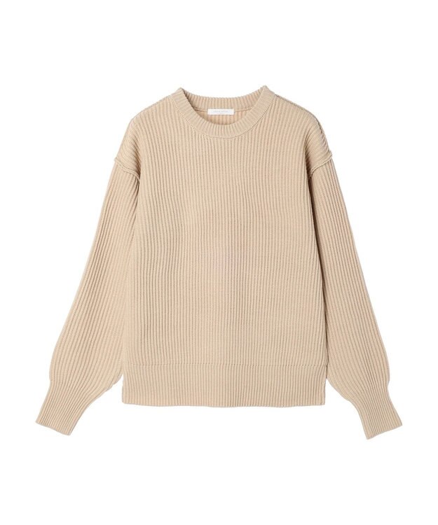 Green Parks 洗える　アゼ編みニットプルオーバー Beige