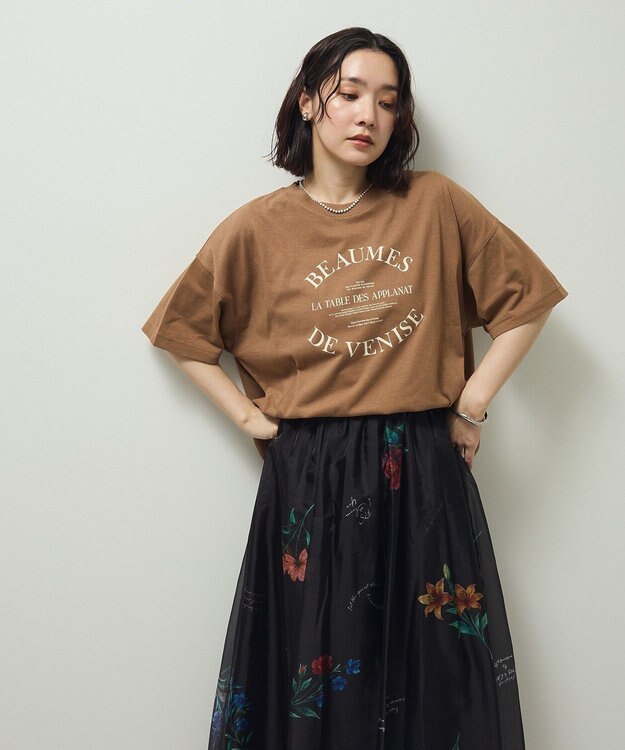 Green Parks アソートロゴ切替Ｔシャツ Brown
