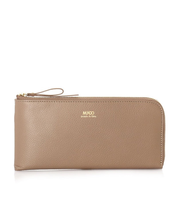 IBIZA MUNDO　牛革　L字ファスナー長財布 ベージュ