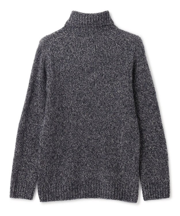 JOSEPH HOMME エクストラファインブークレ　タートルネックニット ネイビー系