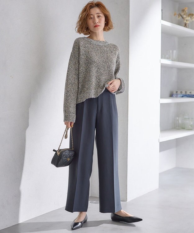 23区 L カラーミックスファンシー ニット モノトーンミックス