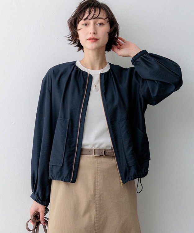 23区 【先行予約】シアータンブラー ダブルポケット ブルゾン ネイビー系