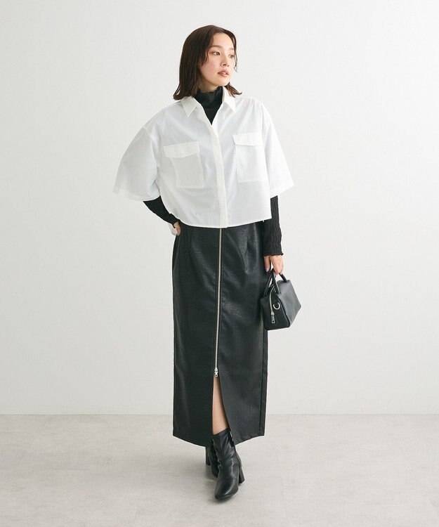 Green Parks ・Ｐｅｔｉｔ　Ｆｌｅｕｒ　ジャカードハイネックロンＴＥ Black