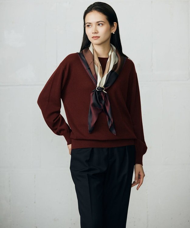 自由区 ダブルスカーフリング ネックレス マットゴールド