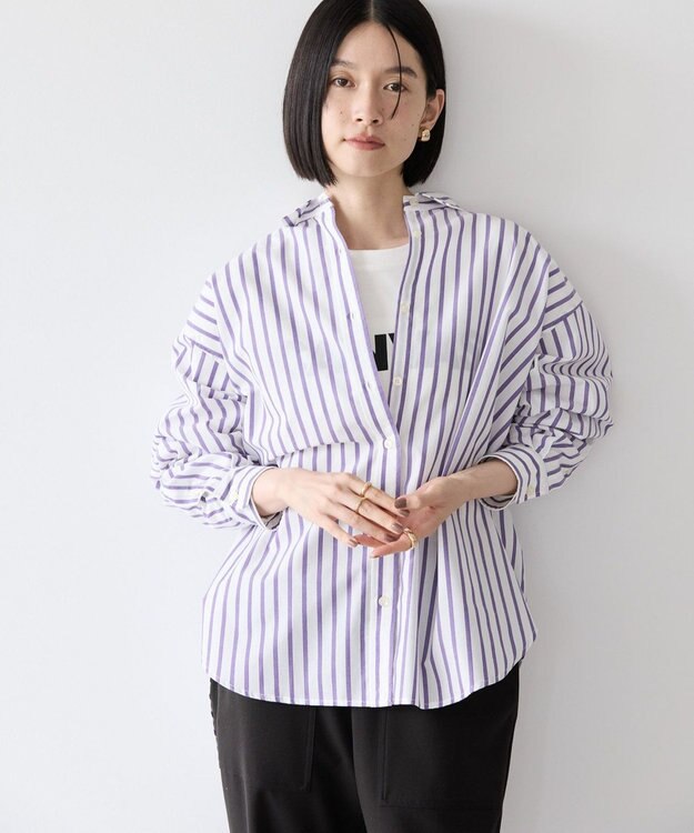 AMERICAN HOLIC イージーケアブロードシャツ Stripe