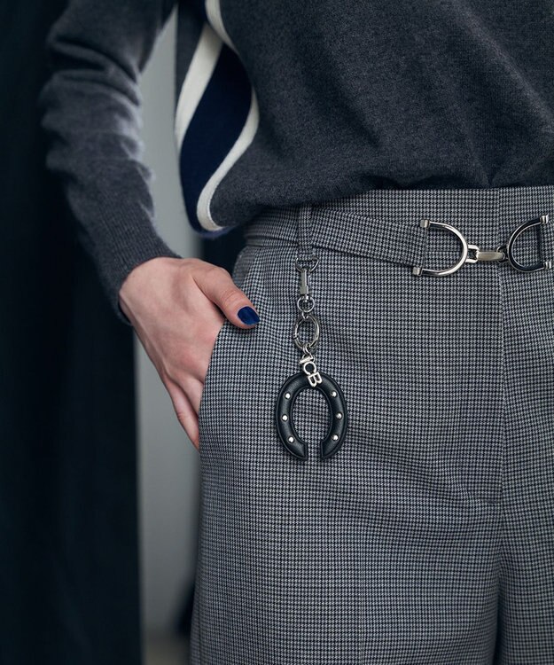 ICB 【30th ANNIVERSARY】ウールガンクラブチェック テーパードパンツ モノトーンチェック