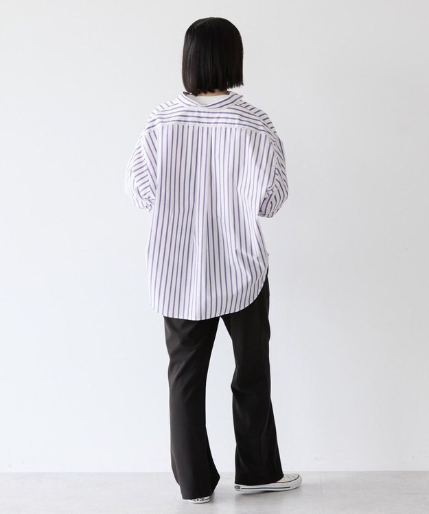 AMERICAN HOLIC イージーケアブロードシャツ Stripe