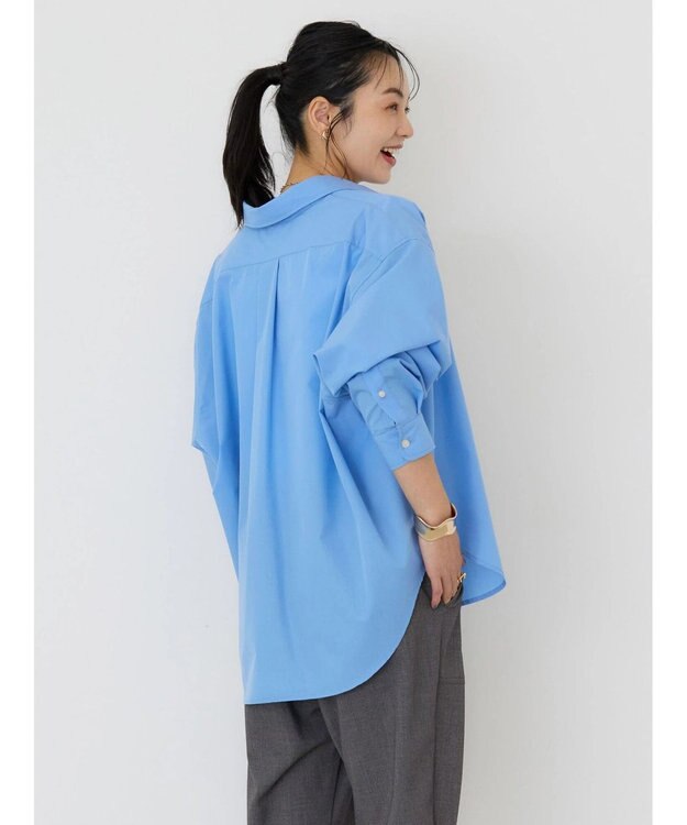 AMERICAN HOLIC イージーケアブロードシャツ Sax