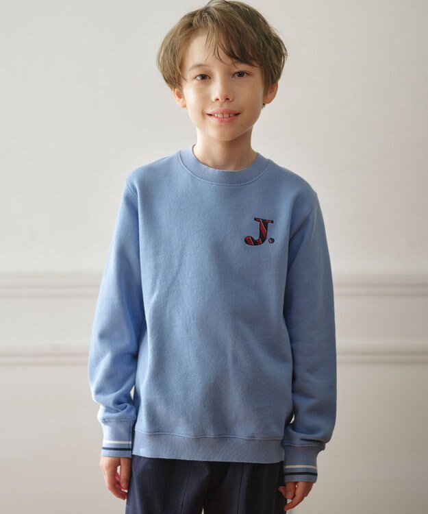 J.PRESS KIDS 【140-170cm】J. レジメンストライプ ロゴ トレーナー サックスブルー系
