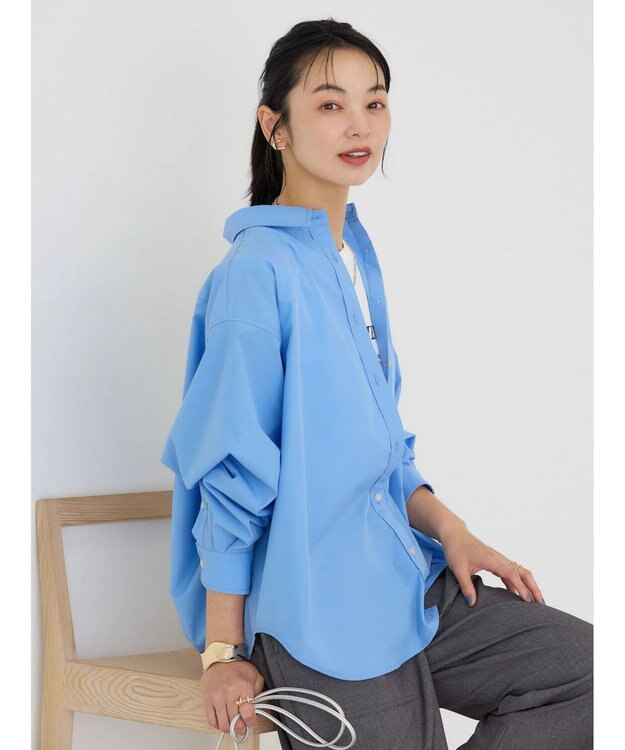 AMERICAN HOLIC イージーケアブロードシャツ Sax