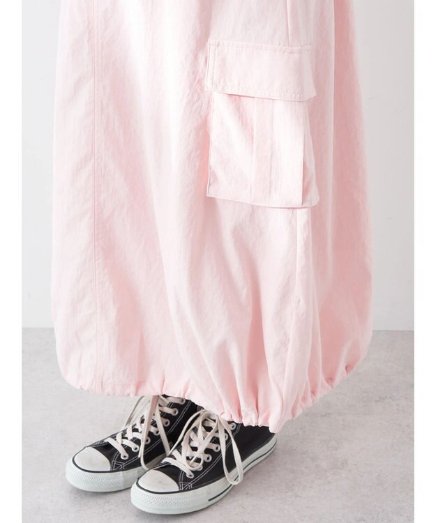 earth music&ecology バルーンカーゴスカート Pink