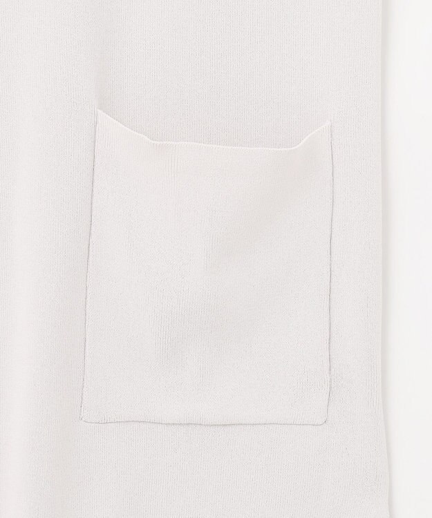 ANY L ロングニットジレ オイスター