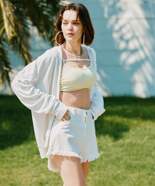 San-ai Resort（三愛水着楽園） ビーチデニム（ホワイト）　S・M・L【San-ai Resort（サンアイリゾート）】 ホワイト