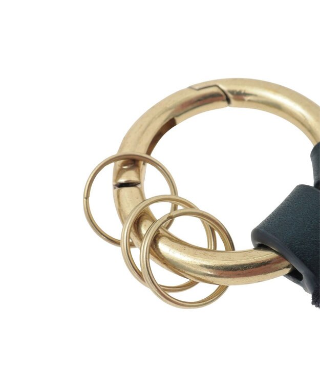 genten アーガイルカットワーク キーリング ネイビーブルー