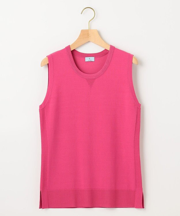 組曲 【洗える・アンサンブル対応】MINAノースリーブ ニット オールドローズ系