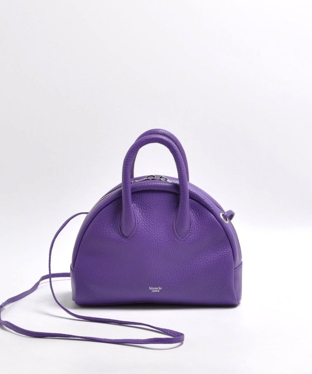 blancle シュリンクレザー 2WAY ミニボストン パープル