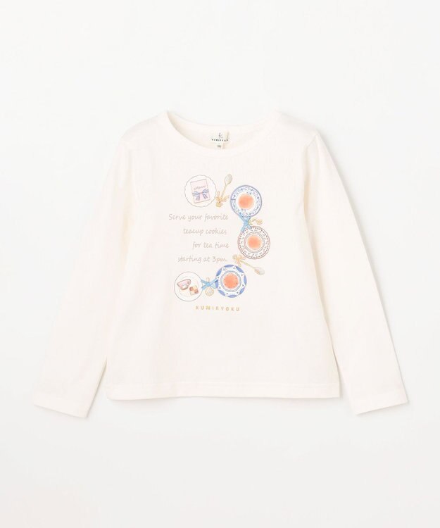 組曲 KIDS 【110-140㎝】 ティータイム アートTシャツ オフホワイト