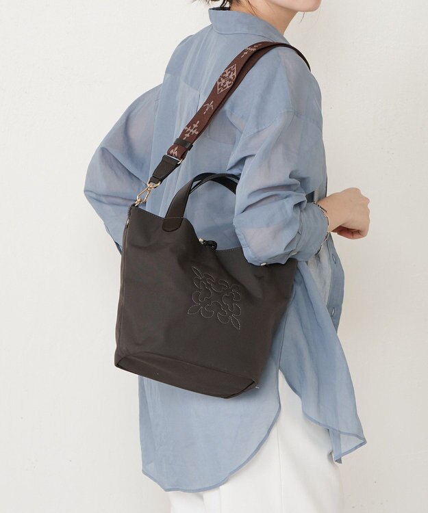 russet コーデュラナイロン2WAYミニトートバッグ(CE-1673-WEB) D.Brown