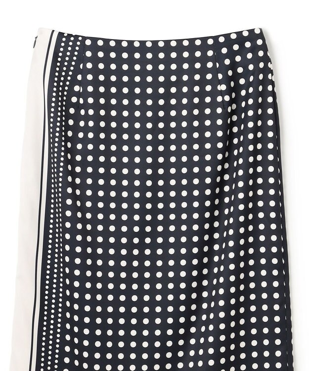 BEIGE， GADE / モノトーンドット柄ラップ風スカート Navy Mix