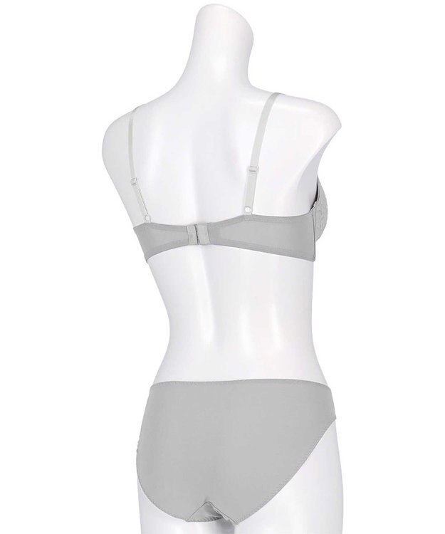 AMPHI ノンワイヤーブラ ショーツセット モールドカップを使用 自然なまるみのあるバストシルエット 【ノンワイヤーブラ＆ショーツセット】 上下セット ブラ BCC234 アンフィ／ワコール グレー