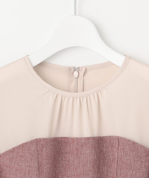 Feroux ドッキング風ワンピース ピンク系