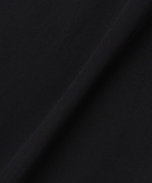 UNFILO 【セットアップ着用可/ウエストゴム】FINE MOVE ギャザーワイドパンツ ブラック