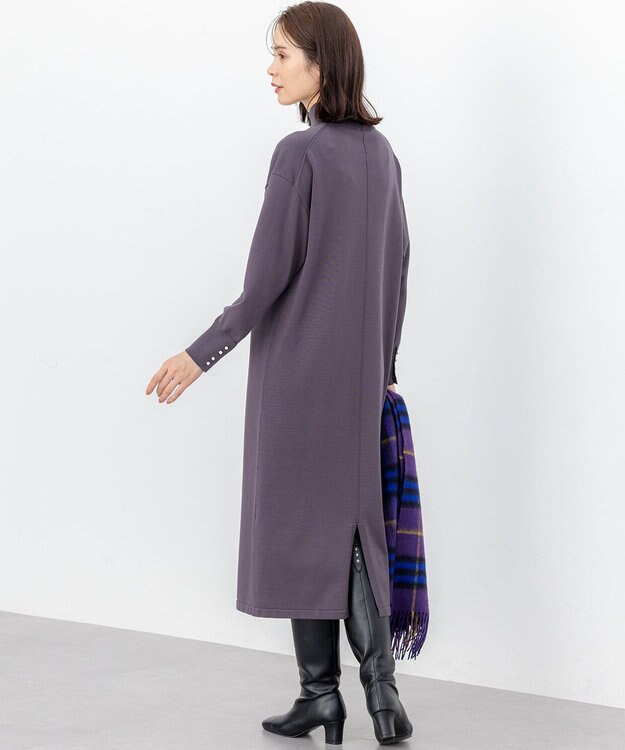 組曲 【WEB限定】スムースストレッチニット ワンピース グレー系