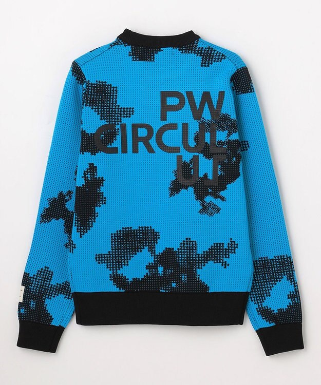 PW CIRCULUS 【WOMEN】Spark dot camouflage 軽量ニット ゴルフウェア レディース ブルー系5
