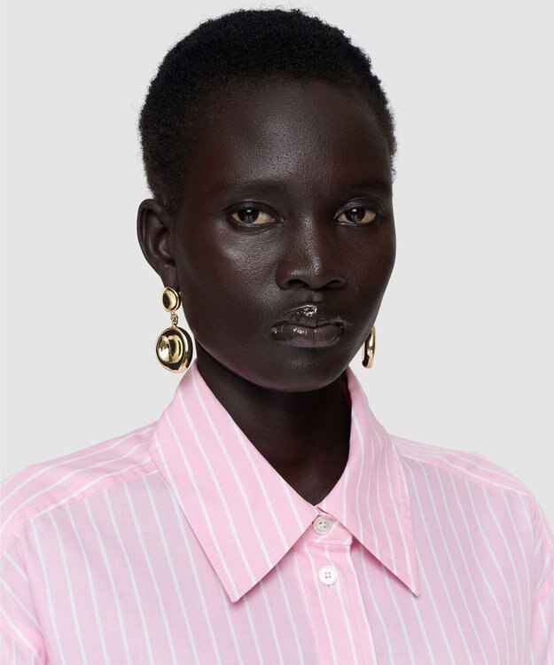 JOSEPH コットンストライプシャツ Pink Stripes