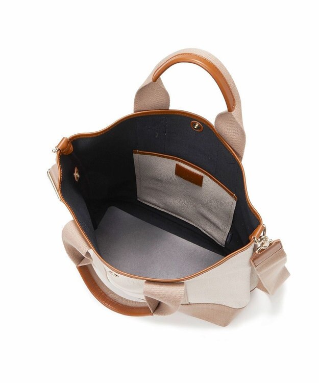 TOPKAPI 【Breath TOPKAPI】スコッチグレイン ネオレザー 縦型 A4 トート バッグ ショルダー付き L ペールベージュ