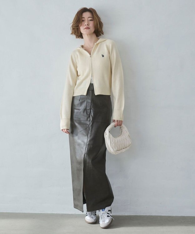 WEGO 【新色追加】別注USPOLOWZIPニットPK ホワイトアイボリー