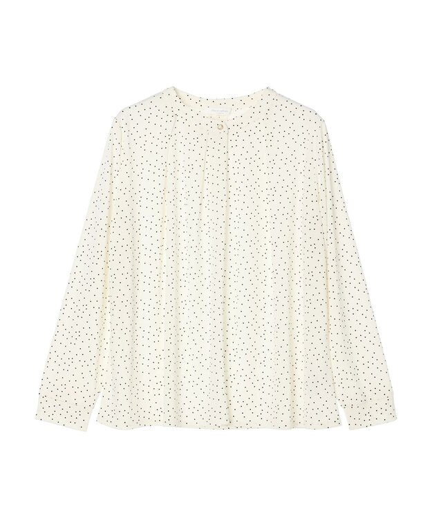 Green Parks ＢＰ　釦付き長袖ブラウソー Ecru