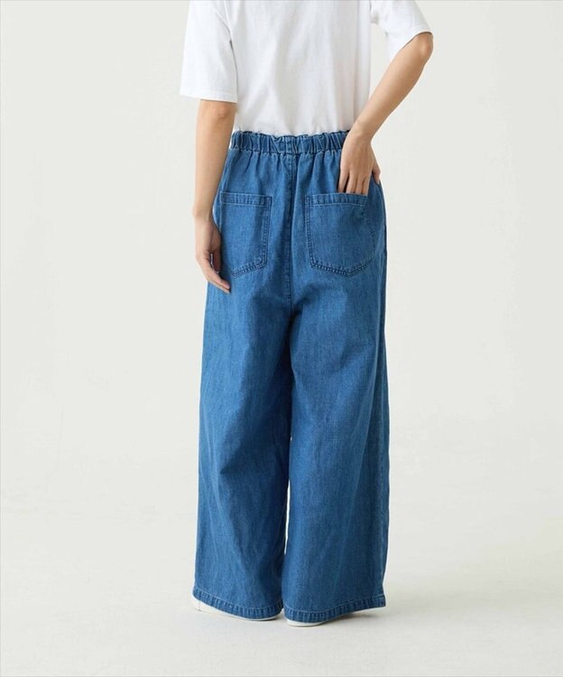 caqu FS linen relax pants コットンリネンリラックスワイドデニム 3years