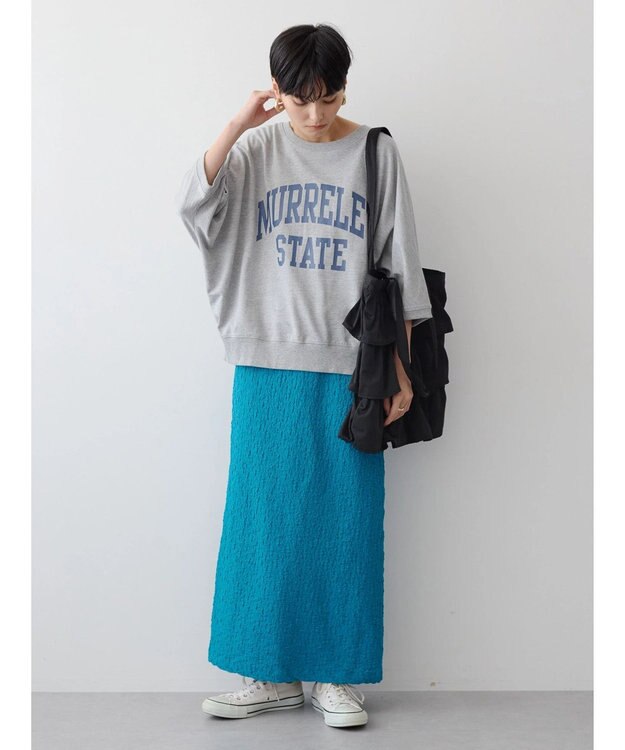 AMERICAN HOLIC フクレジャガードタイトスカート Blue