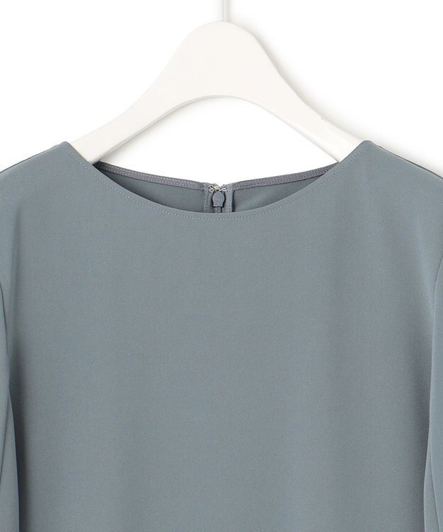 ICB 【新色追加・防シワ・速乾・洗える】Fied スリットスリーブブラウス ブルーグレー系