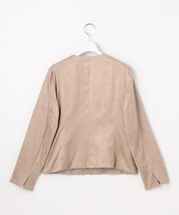 J.PRESS LADIES ライトマイクロスエード ブルゾン ベージュ系