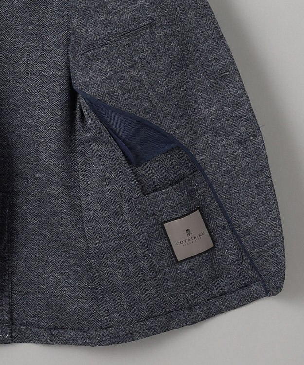 GOTAIRIKU 【宮田毛織】リネンジャージー カーディガンジャケット ネイビー系8