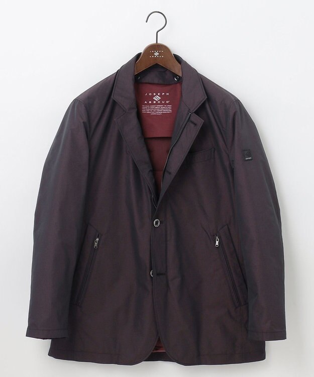 JOSEPH ABBOUD 【2WAY/撥水/7ポケット/ダウンライナー付】 2WAY高機能インターレースメモリー ダウン ブルゾン ワイン系